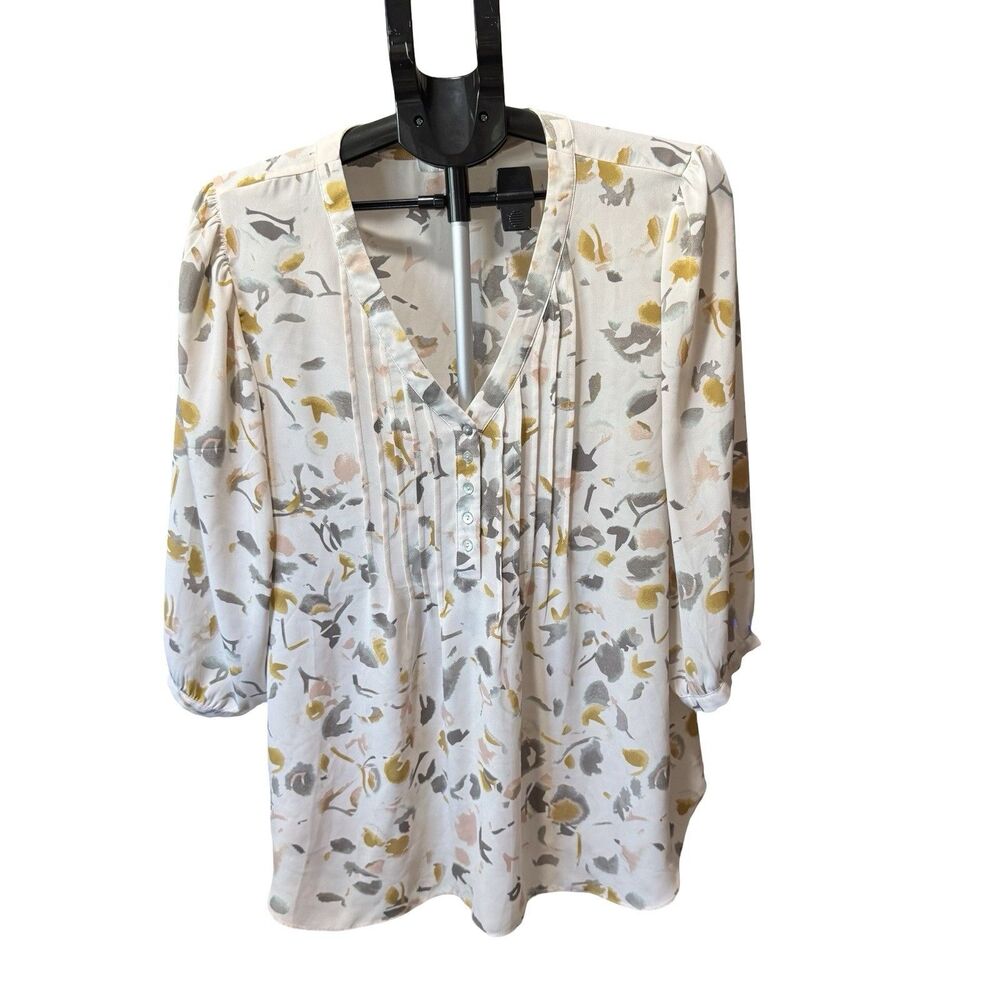 ROSE & OLIVE Pastel Blush Pink Floral Blouse 1X